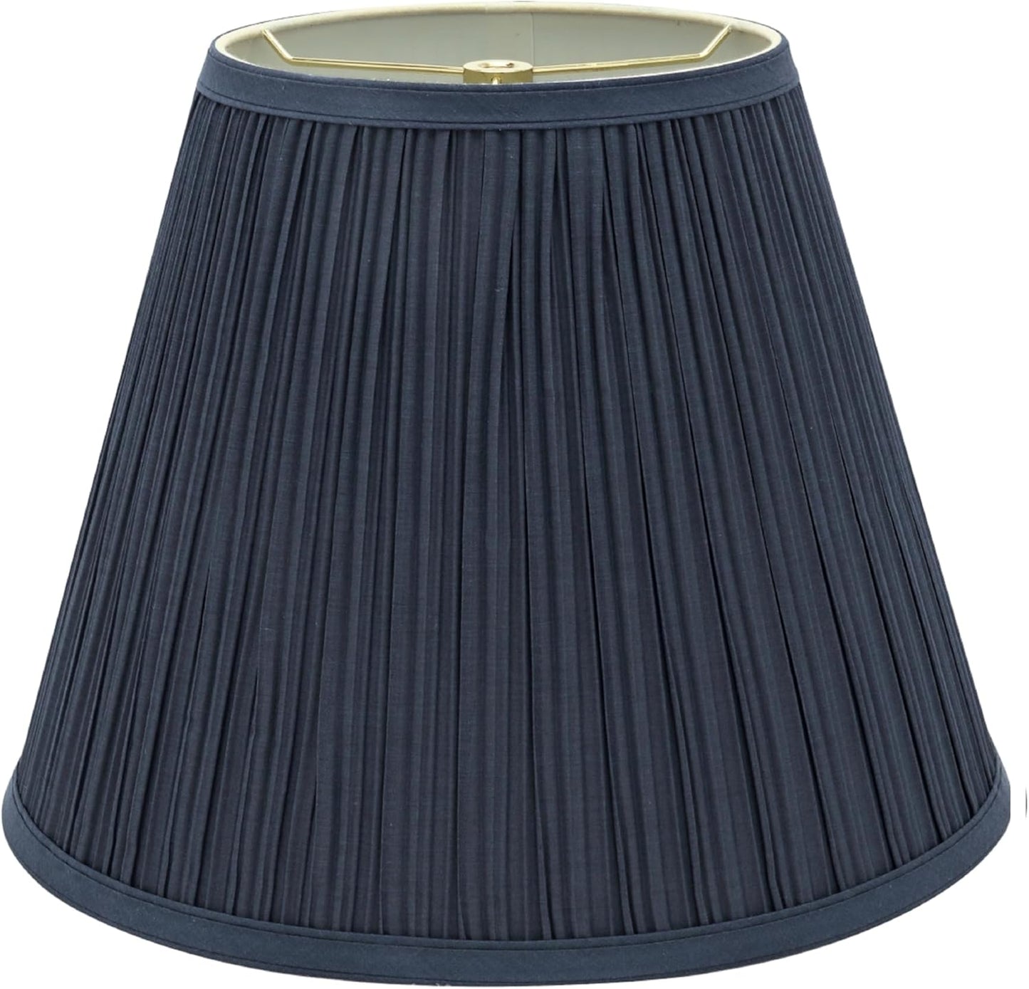 Aspen Creative 33055, Hardback Empire Transitional Spider Lamp Shade, Mushroom Pleated Pleated White, 7" Top x 13" Bottom x 10" Slant