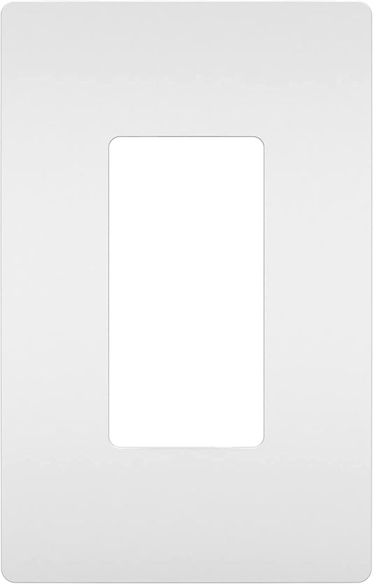 Legrand radiant Screwless Wall Plates for Decorator Rocker Outlets, 1-Gang, White, 10-Pack, RWP26WCC10-10PK