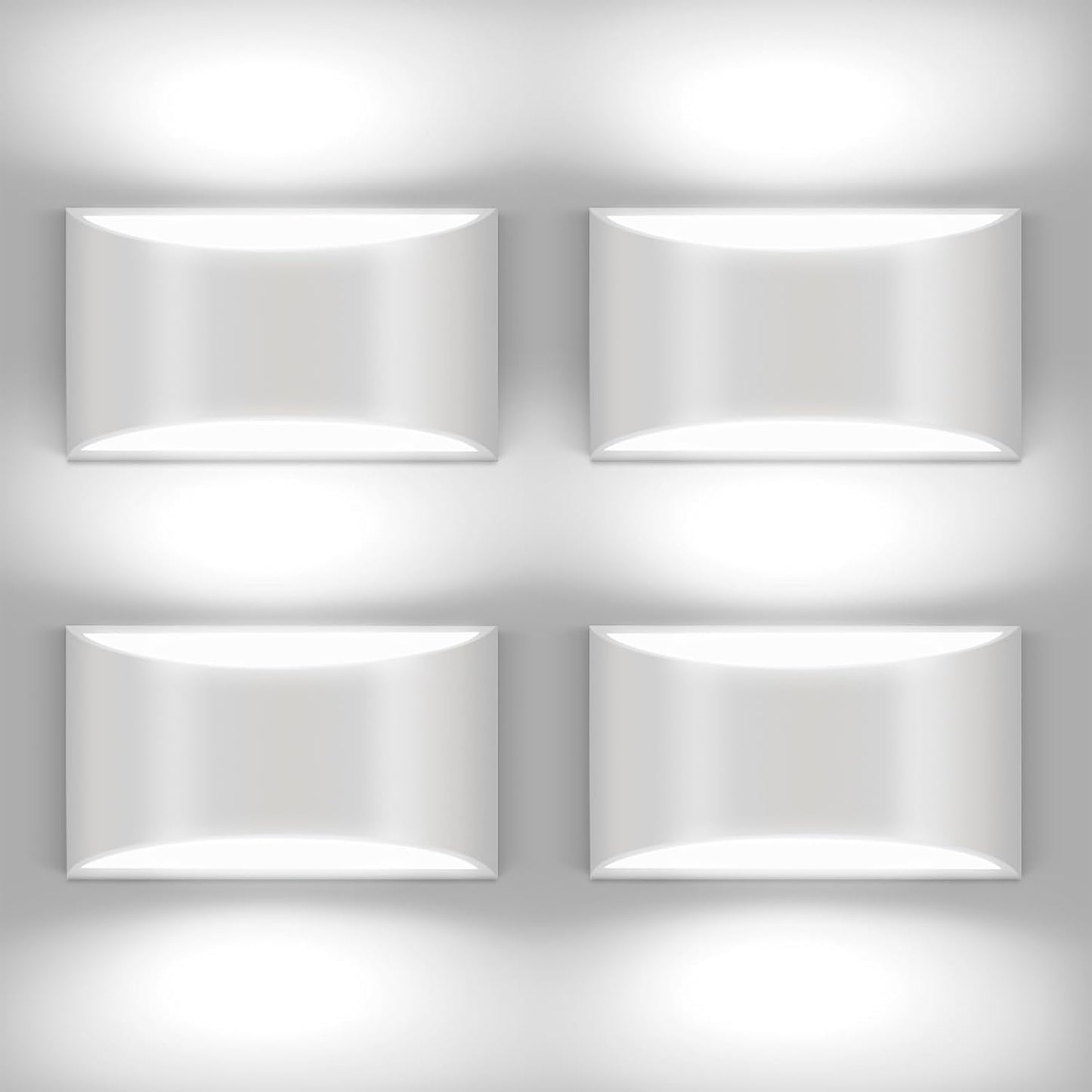 8 Pack Black Modern LED Wall Sconces, 3000K Warm White Hardwired Interior Wall Lights Up and Down Wall Mount Light for Bedroom,Living Room,Hallway(with G9 Bulbs)