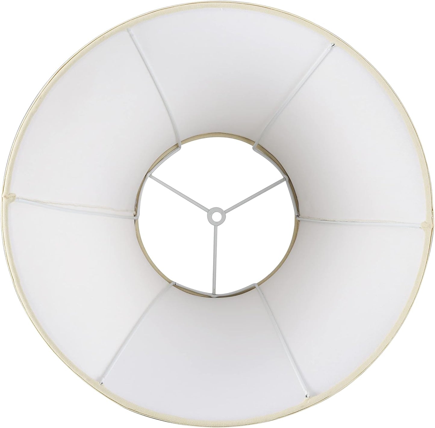 Aspen Creative 38004 Traditional Handsewn Bell Shaped Collapsible Spider Construction Lamp Shade in Cream, 8" Top x 17" Bottom x 13" Slant, Set of 1