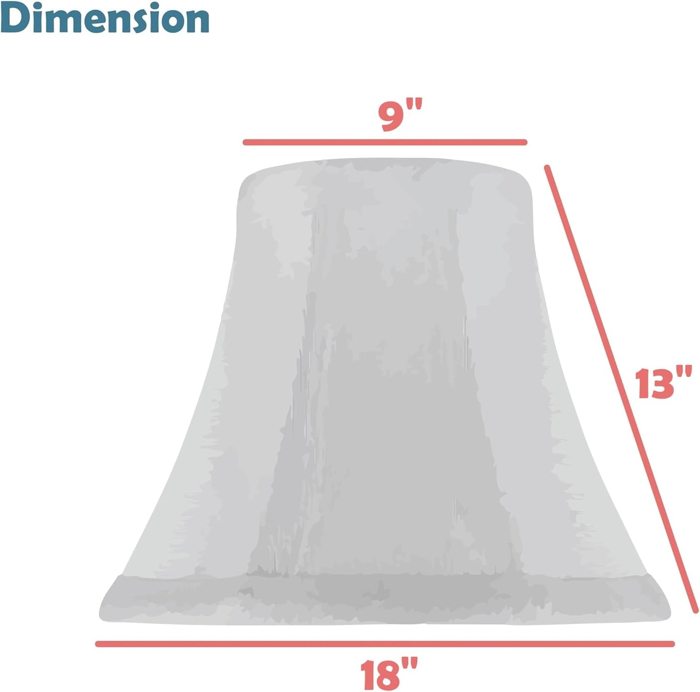 Aspen Creative 38001A Collapsible Traditional Handsewn Bell Shape Spider Construction Lamp Shade in Wheat, 9" Top x 18" Bottom x 13" Slant Height