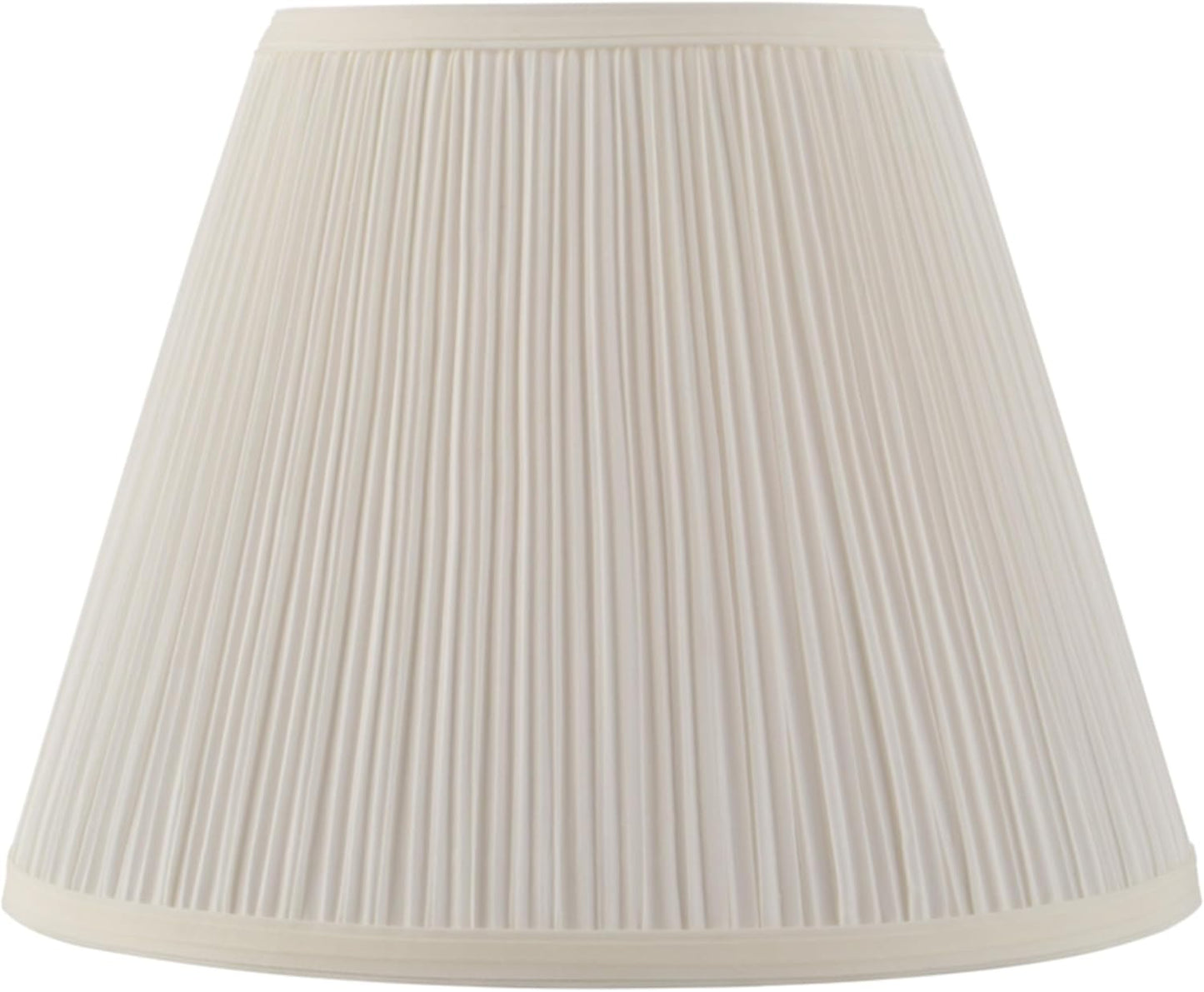 Aspen Creative 33055, Hardback Empire Transitional Spider Lamp Shade, Mushroom Pleated Pleated White, 7" Top x 13" Bottom x 10" Slant