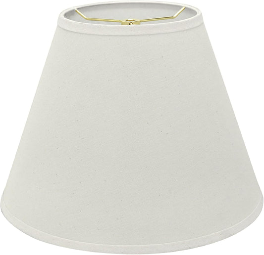 Aspen Creative 32197A Transitional Empire Shape Spider Construction Lamp Shade in Frost, 6" Top x 12" Bottom x 9" Slant Height