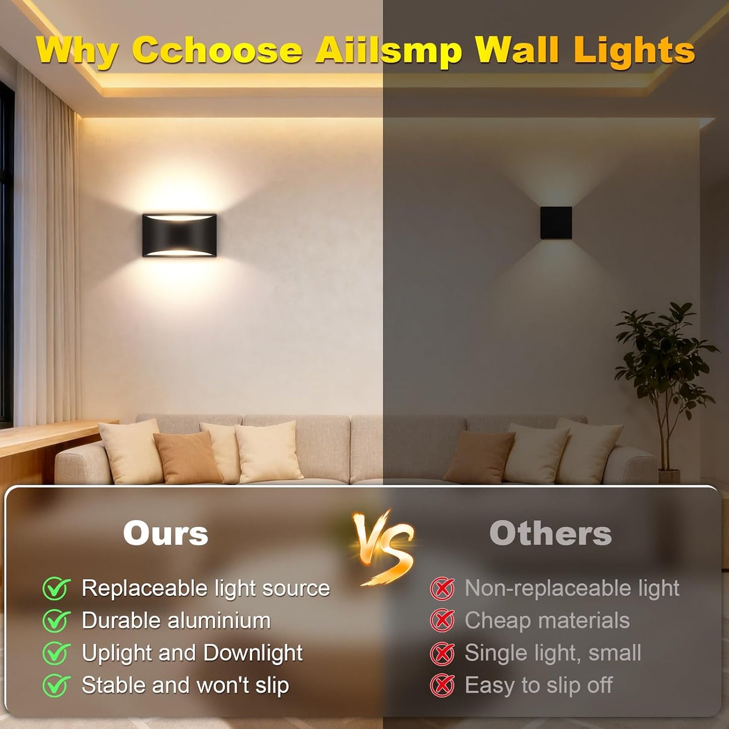 8 Pack Black Modern LED Wall Sconces, 3000K Warm White Hardwired Interior Wall Lights Up and Down Wall Mount Light for Bedroom,Living Room,Hallway(with G9 Bulbs)