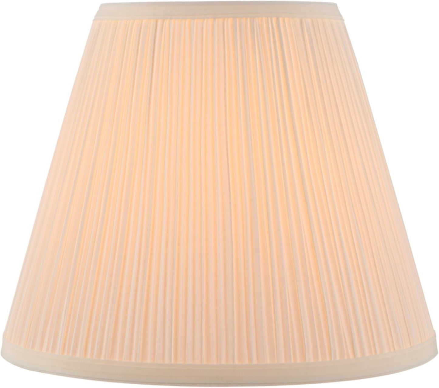 Aspen Creative 33055, Hardback Empire Transitional Spider Lamp Shade, Mushroom Pleated Pleated White, 7" Top x 13" Bottom x 10" Slant