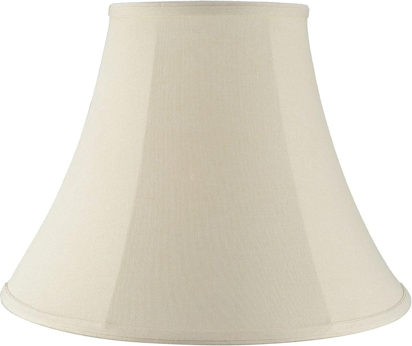 Aspen Creative 38004 Traditional Handsewn Bell Shaped Collapsible Spider Construction Lamp Shade in Cream, 8" Top x 17" Bottom x 13" Slant, Set of 1