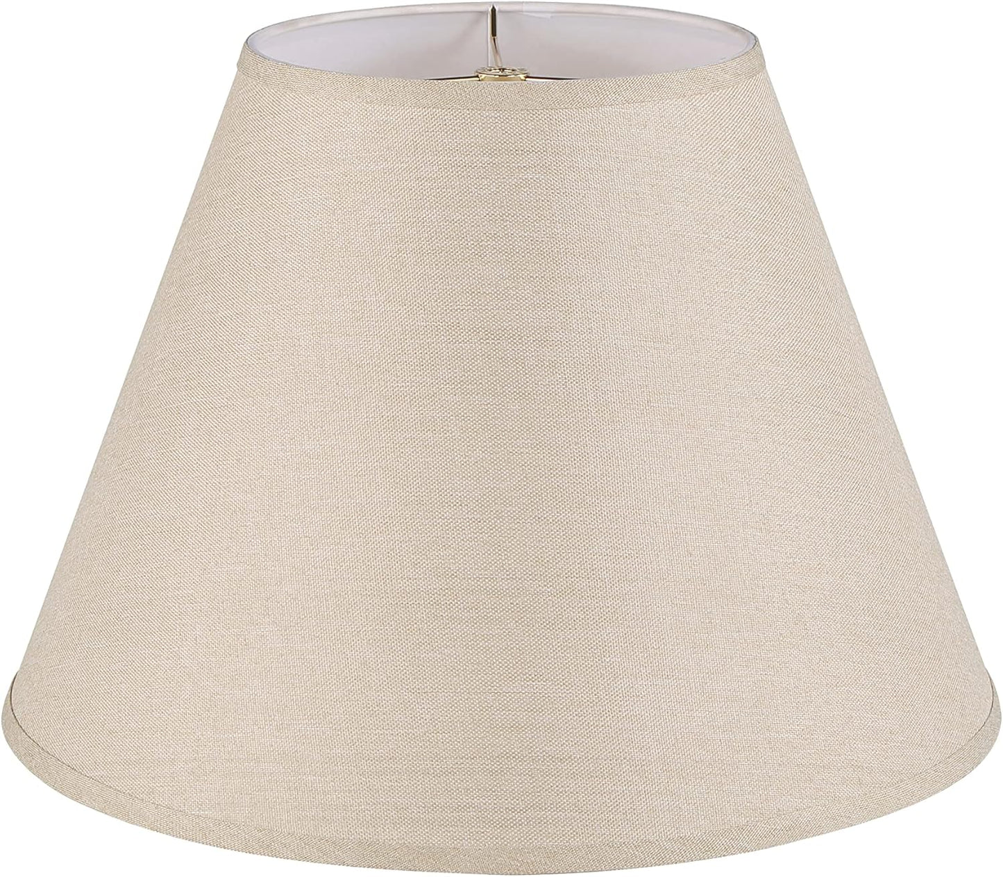 Aspen Creative 38001A Collapsible Traditional Handsewn Bell Shape Spider Construction Lamp Shade in Wheat, 9" Top x 18" Bottom x 13" Slant Height