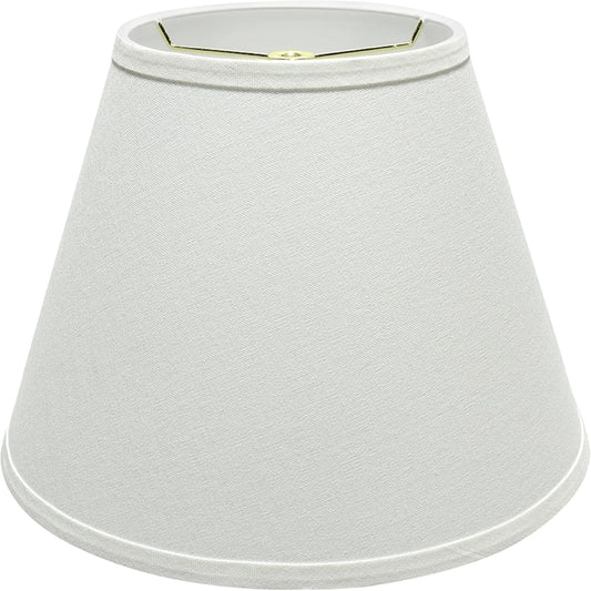 Aspen Creative 32682 Transitional Empire Shape Spider Construction Lamp Shade, White, 7" Top x 13" Bottom x 9-1/2" Slant Height
