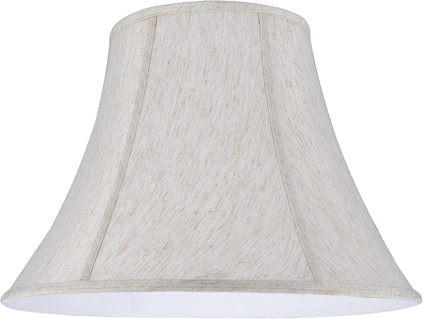 Aspen Creative 38001A Collapsible Traditional Handsewn Bell Shape Spider Construction Lamp Shade in Wheat, 9" Top x 18" Bottom x 13" Slant Height